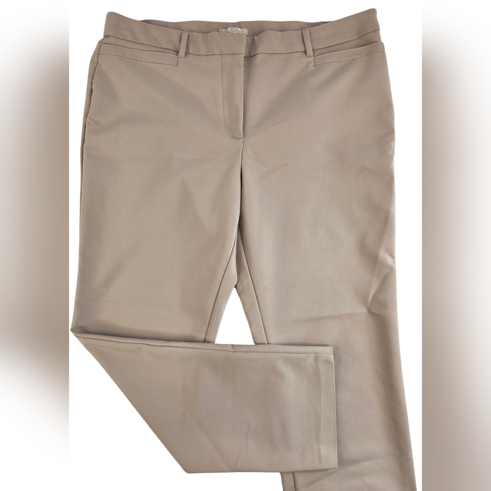Dana Buchman Sz 16 Straight Leg Mid Rise Office Career Pants Stretch 2417-Cn